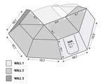 Overland Dark Gray Nomadic 270 Deg Passenger Side Awning Wall 3 18149909. Fixed Price $163.97.