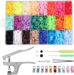 Kamtop Snaps And Pliers Set, 408 Sets T5 Plastic Buttons 24 Silver. Fixed Price $36.90.