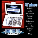 Shoreline Marine Canvas Fastener Kit 47PC :repair-boat Cover,sail Cover,tarp Etc. Fixed Price $10.99.