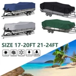 210D Pontoon Boat Cover 17-24FT Heavy Duty Waterproof Long&beam Up 102". Fixed Price $43.99.