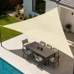 2-28FT Beige Equilateral Triangle Sun Shade Sail Pool Patio Deck Canopy Awning. Fixed Price $47.99.