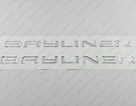 Bayliner Boat Logo Chrome Raised Domed 3D Decals Stickers 18" X 1.2" 2PCS. Fixed Price $54.71.
