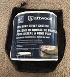New Attwood Jon Boat Cover System - Up To 16 Length W/84 Beam Light Gray Nos. Fixed Price $35.00.