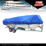 Dark Blue Boat Cover V-hull 17FT 18FT 19 Waterproof Trailerable Fabric 210D. Fixed Price $24.93.
