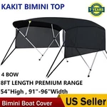Kakit Bimini Top 4 Bow Boat Canopy Cover 91" - 96" Wide 8FT Long W/ Rear Poles. Fixed Price $206.99.