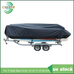 Waterproof Trailerable Boat Cover Fishing V-hull Tri-hull Runabout Black. Fixed Price $30.18.