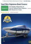 Seal Skin Boat Cover For 2010 Malibu Wakesetter Lsv 23. Fixed Price $75.00.