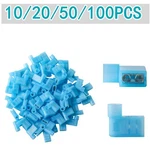 90 Degree Nylon Flag Spade Terminals Female Insulated Crimp 16-14 Awg Connectors. Fixed Price $7.89.