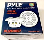 Pyle 6.5" 250 Watt Marine Speaker System - Water Resistant Dual Way (white). Fixed Price $29.99.