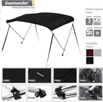 Seamander 2 Bow Black Bimini Top 51"X45"X35.5" Aluminum Framepolyestercanopynew. Fixed Price $74.99.