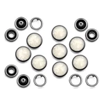 Craftmemore 20 Sets Snaps Fasteners Pearl-like Mm, White Marble. Fixed Price $20.41.