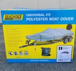 Seachoice 97353 Universal Fit Cover For 22' To 24' V-hull Runabout Boats. Fixed Price $120.00.