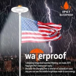 Outdoor 128 Led Solar Flagpole Light Waterproof Bright Lamp For Yard Garden Camp. Fixed Price $33.78.