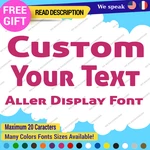 Custom Text Names Aller Display Vinyl Decal Sticker Fontstyle Personalized. Fixed Price $10.97.