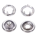 Onlykxy 50 Sets 9.5MM/0.37INCH Buttons, Metal Ring Snaps, Silver. Fixed Price $13.99.