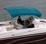 Shademate 80284 Teal Bow Universal Bimini Top 63 1/2" X 95" Marine. Fixed Price $125.00.