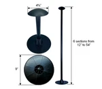 Pactrade Marine Boat Pontoon Cover Support Pole Adjustable 12-54" Black 6 Parts. Fixed Price $22.95.