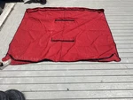 New Custom Red Sedona/bennington 8.5FT X 9FT Bimini Top Canvas Only. Fixed Price $200.00.