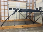 Cro Double Dual Pontoon Bimini Top- 17' Long 8.5' Wide- Complete Kit- Black. Fixed Price $1399.00.