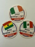 World Cup Usa 1994 Pogs Milk Caps - Set Of 3 Bolivia Ireland Mexico Advanced Euc. Fixed Price $9.99.
