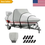 Heavy Duty Waterproof Boat Cover: Fits 14'-16' Center Console With Storage Bag. Fixed Price $129.59.