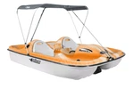 Pelican Monaco Dlx Angler Pedal Boat With Canopy, Fade Orange/white, 5 Seater. Fixed Price $1199.95.