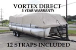 New Vortex Combo Pack Beige 20 Ft Ultra Pontoon/deck Boat Cover+support System. Fixed Price $179.00.