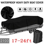 Heavy Duty Pontoon Boat Cover Waterproof Fits 17-24 Ft Long Beam Width 96-102". Fixed Price $53.09.