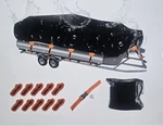 Neverland Boat Cover Waterproof B: 21'-24' Long Beam Width Up To 104", Black. Fixed Price $148.00.