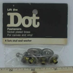 Snap Dot TSD-003 Fastener Eyelet Stud & Washer 4 Sets Nickel Plated Brass. Fixed Price $7.53.