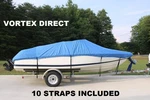 New Vortex Combo Pack Heavy Duty Blue 14 15 16' Boat Cover + Support System. Fixed Price $124.00.