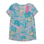 Nwt Lilly Pulitzer Etta Neck Tee Top Mandevilla Hip Nautic 100% Cotton Medium. Fixed Price $36.99.