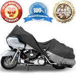 Motorcycle Bike Cover Travel Dust For Harley Road Glide Custom Ultra. Fixed Price $45.99.