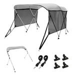 Vevor 3 Bow Bimini Top Boat Cover Detachable Mesh Sides 600D With Frame 61"-66"W. Fixed Price $132.90.