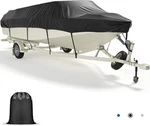 Heavy Duty 600D Trailerable Boat Cover, Uv Resistant Canvas Waterproof. Fixed Price $60.00.