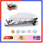 Heavy Duty 1200D Waterproof Boat Cover 20'-22' V-hull Runabout Tri-hull Strap. Fixed Price $118.14.