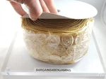 Kel-toy Dimensional Rose Ribbon, 4-INCH By 10-YARD, Gold Crafting Sewing Arts. Fixed Price $39.97.