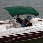 Shademate 80279 Forest Green Bow 8'L, 42"H, 54"-60"W Bimini Top W/ Boot Boat. Fixed Price $111.96.