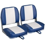 Folding Boat Seat Low Back White Blue Pair Leader BS201050 Accessories. Fixed Price $179.99.