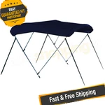 Carver A4687UB-5 Captain Navy Sunbrella Acrylic Round Tube 3-BOW Bimini Top Kit. Fixed Price $426.36.