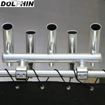 Dolphin 5 Rod Holder Fishing Center Console Boat Top Rocket Launcher Anodized. Fixed Price $305.00.
