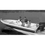 Mist Gray Sun-dura Boat Cover 22 FOR'6" X 102" W V-hull. Fixed Price $494.91.