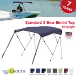 Oceansouth Standard Bimini Top 3 Bow Boat Cover 6FT Long With Rear Poles. Fixed Price $208.54.