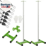 Full Metal Boat Cover Support Poles System Mushroom Cap Aluminum Base Heav. Fixed Price $144.84.
