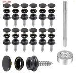 50 Sets Fastener Snap Press Stud Cap Buttons With 2 Tools For Marine Boat Canvas. Fixed Price $16.24.