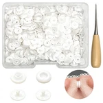 Gtaaoy 120 Sets T5 Plastic Snap Buttons - No Sew Tools Required, White. Fixed Price $15.46.