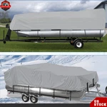 Gray 21 22 23 24 Boat Cover Waterproof Trailerable Pontoon Fabric. Fixed Price $33.36.