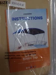 King Bird 61-66" 3 Bow Bimini Top Boat Canopy Cover Beige Shade. Fixed Price $110.00.