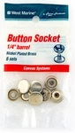 West Marine Button Socket 1/4" Barrel 6 Sets Grade Canvas Fasteners. Fixed Price $13.50.