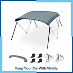 600D 3 Bow 6'L X 46"H 61"-66"W Bimini Top Stainless Steel Deck Hinges Gray New. Fixed Price $177.69.